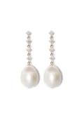 Zoë Chicco 14kt yellow gold pearl diamond earrings