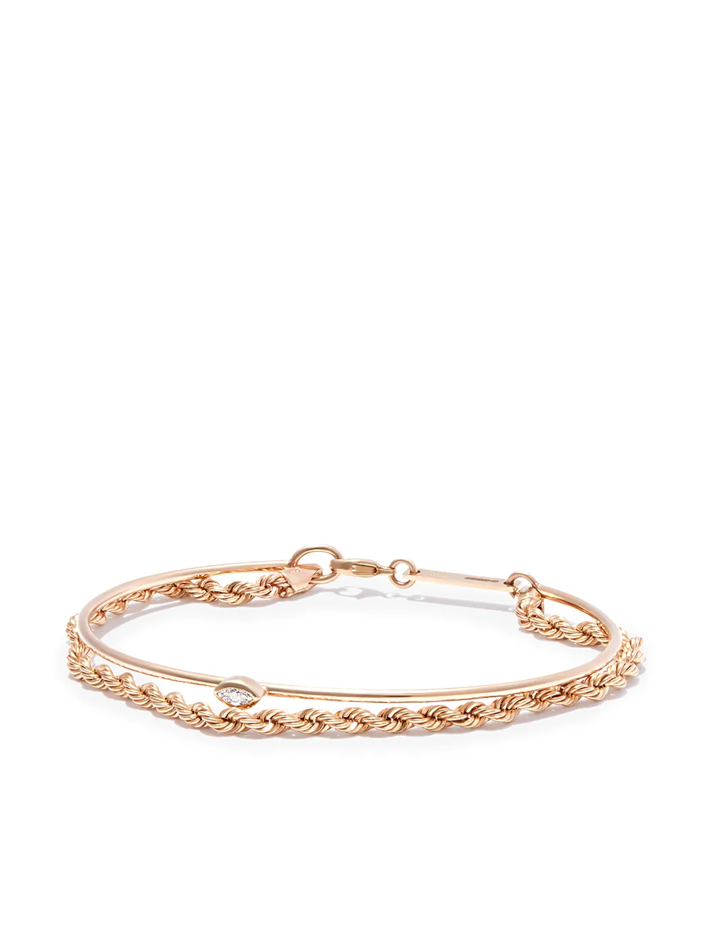 

Zoë Chicco brazalete de cadena en oro amarillo de 14kt con diamante - Dorado