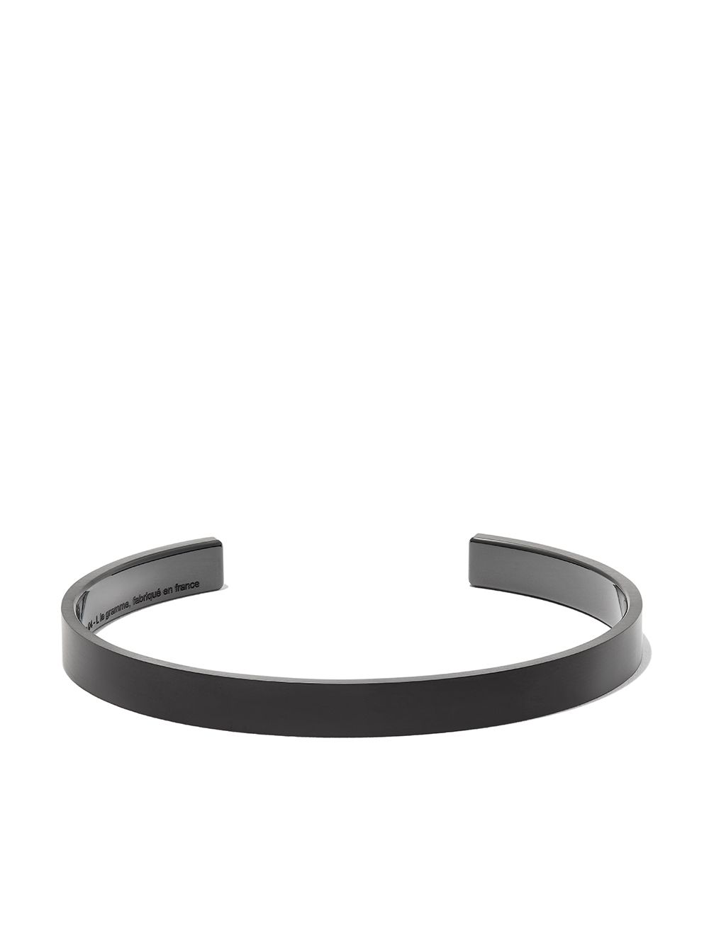 

Le Gramme brazalete con efecto cepillado - Negro