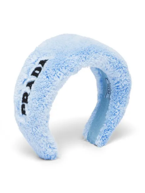 Prada embroidered-logo terrycloth headband