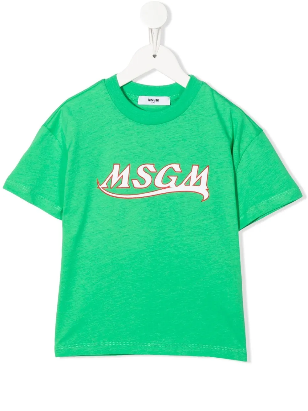 

MSGM Kids playera con logo estampado - Verde