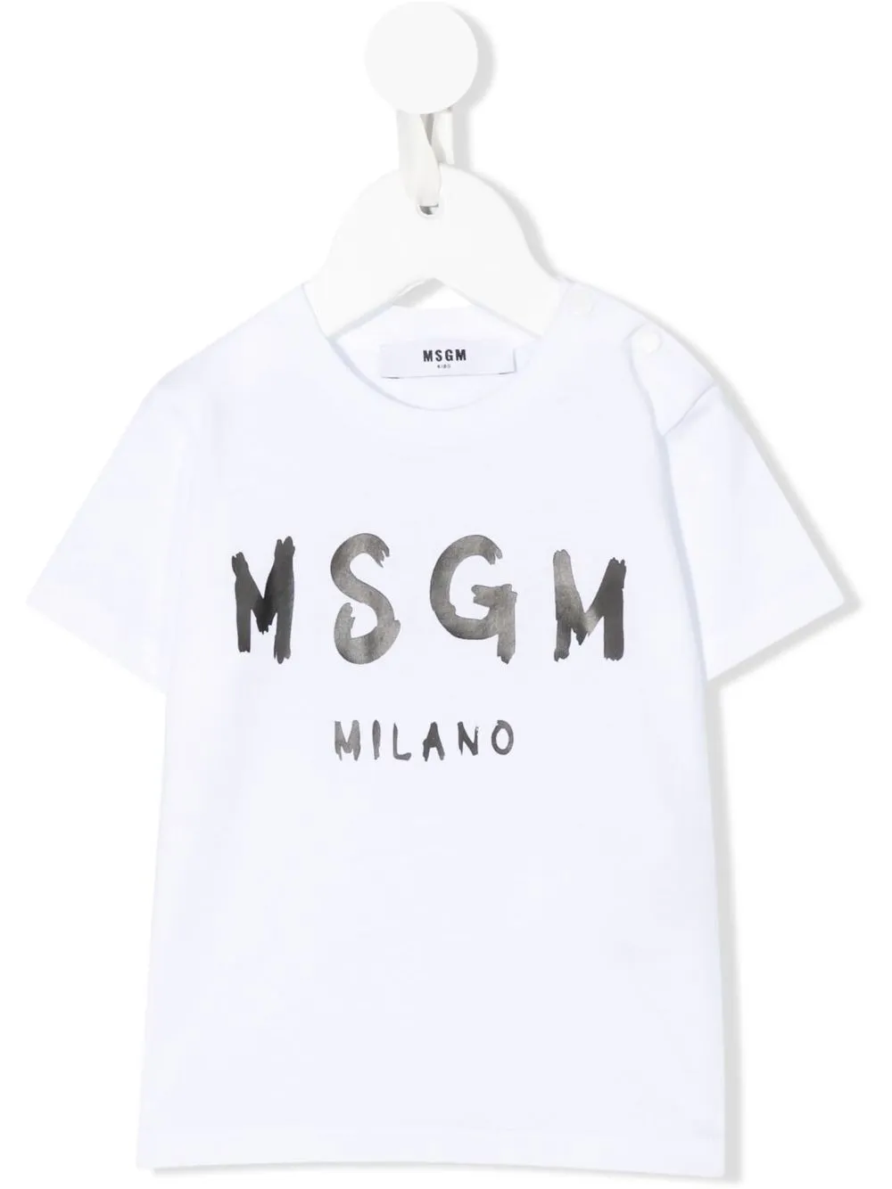 

MSGM Kids logo print T-shirt - White