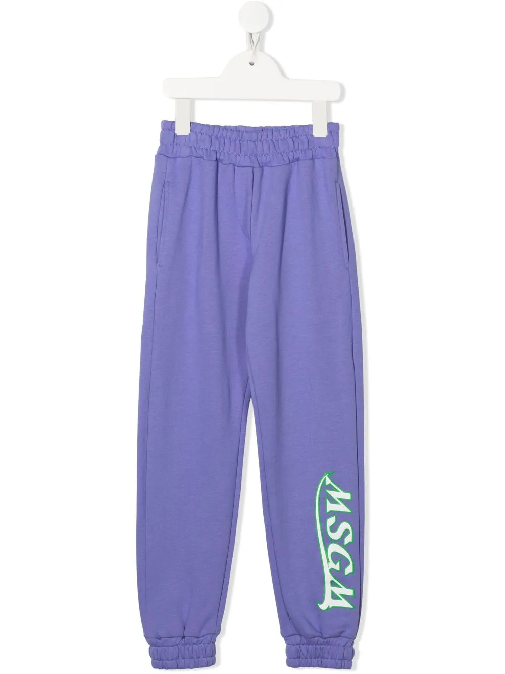 

MSGM Kids pants con logo estampado - Morado