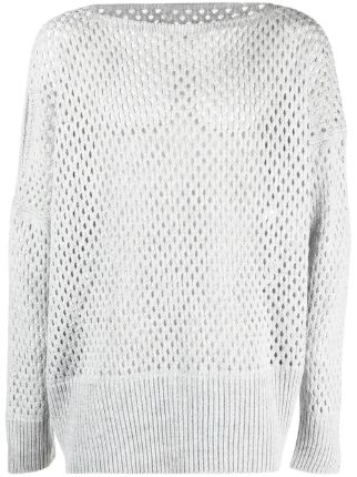 Sulvam drop-shoulder mesh-knit Jumper - Farfetch