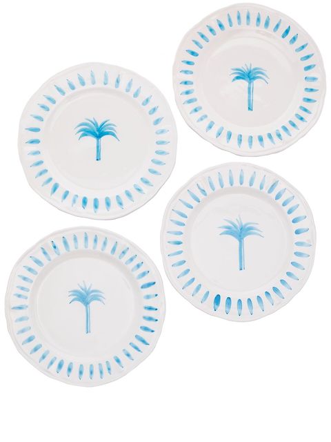 Les-Ottomans The Palms set of four ceramic plates