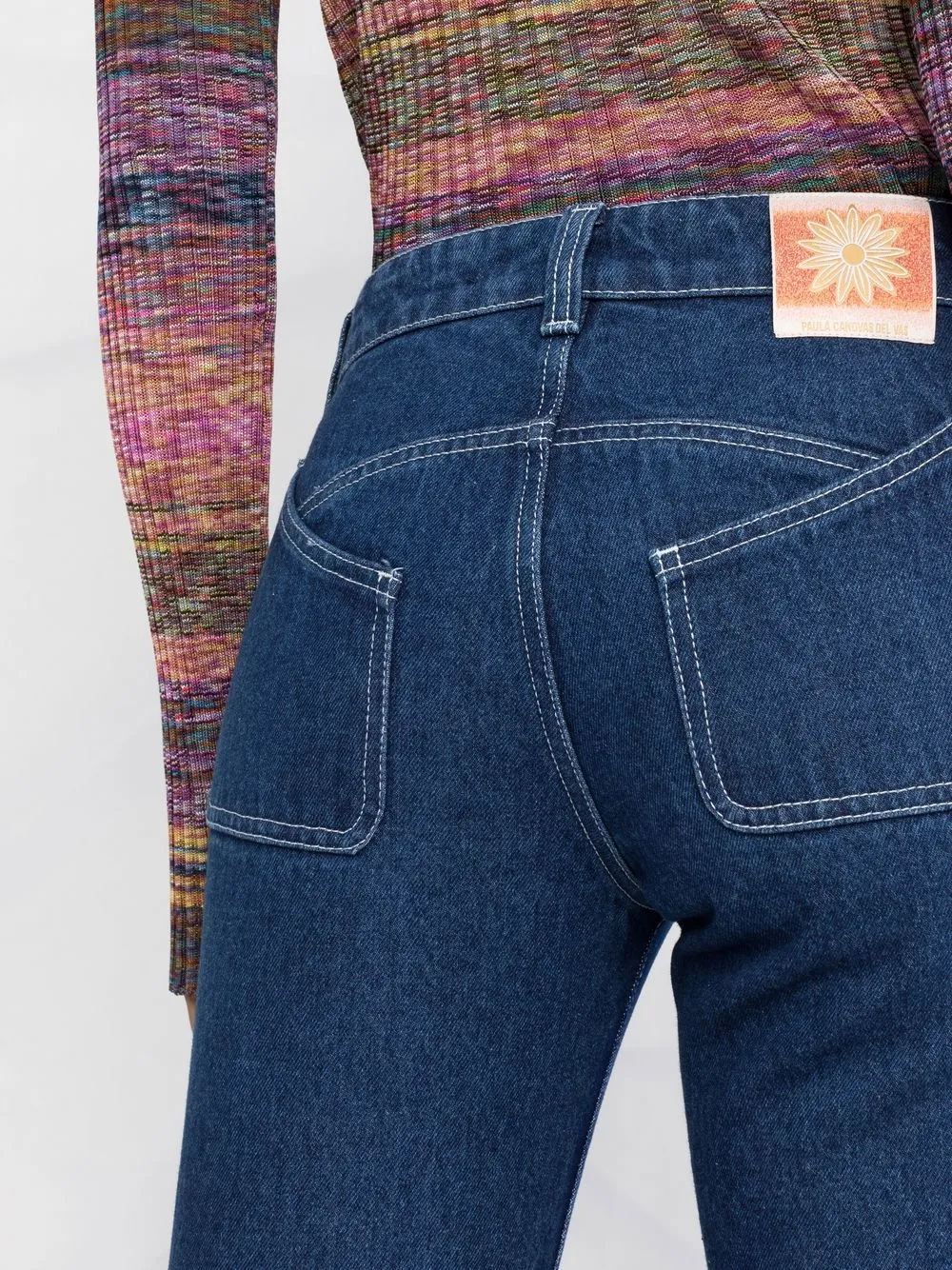  Paula Canovas Del Vas Jeans Mit Grafischem Print   Blau 