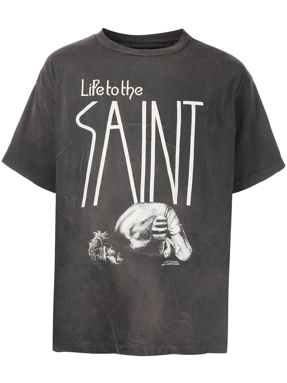 

SAINT MXXXXXX graphic-print cotton T-shirt - Black