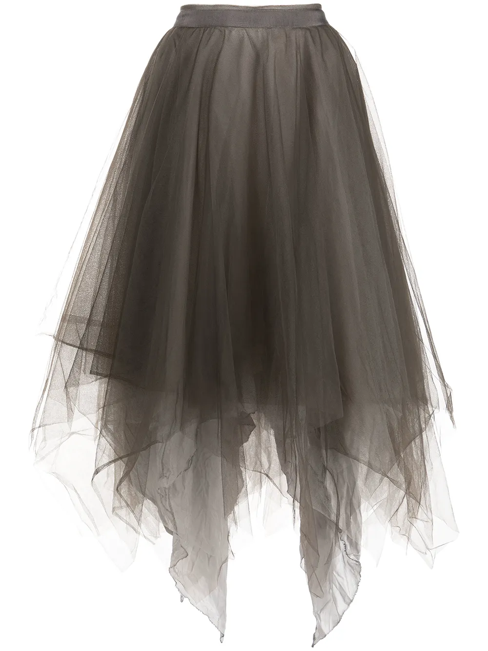 

Marc Le Bihan handkerchief-hem tulle skirt - Brown