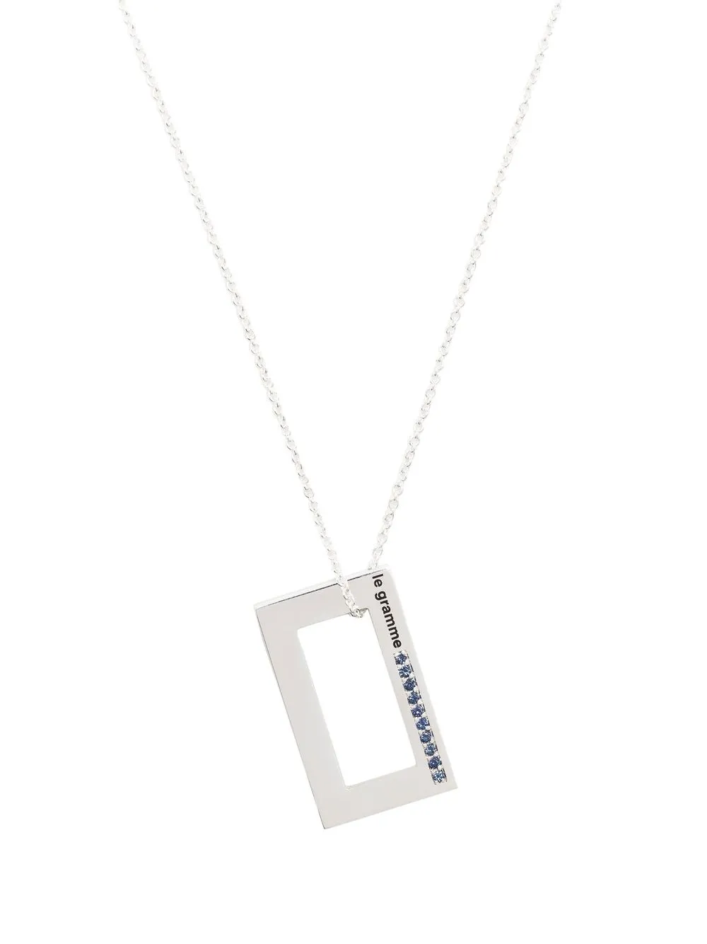 

Le Gramme 3,4g sterling silver diamond pendant necklace