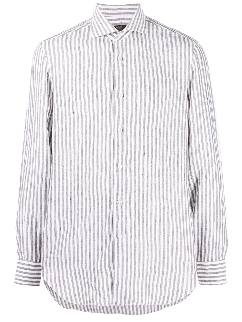 

Barba stripe-print button-down shirt - White