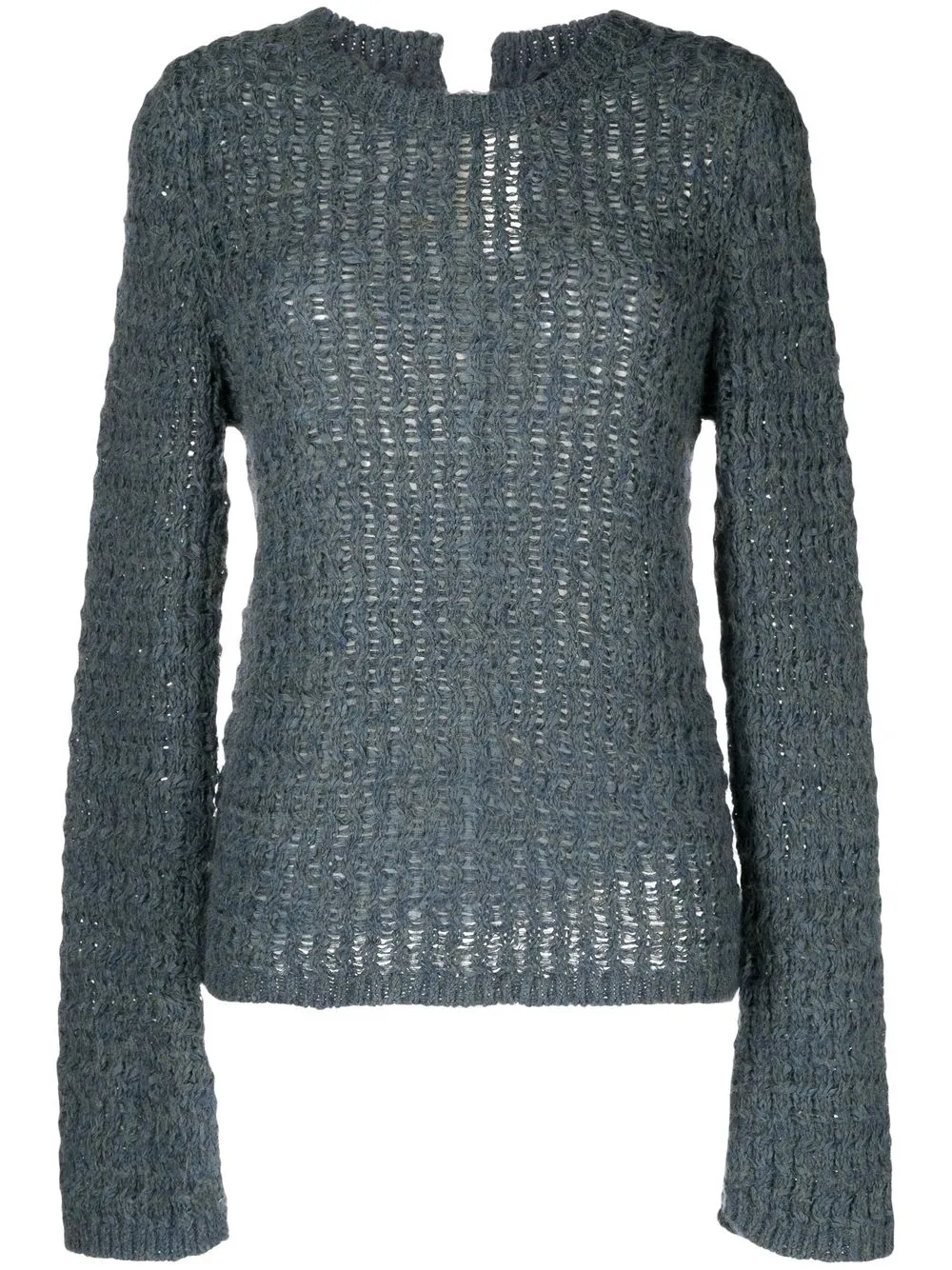 

Muller Of Yoshiokubo ribbon-embellished knitted jumper - Blue