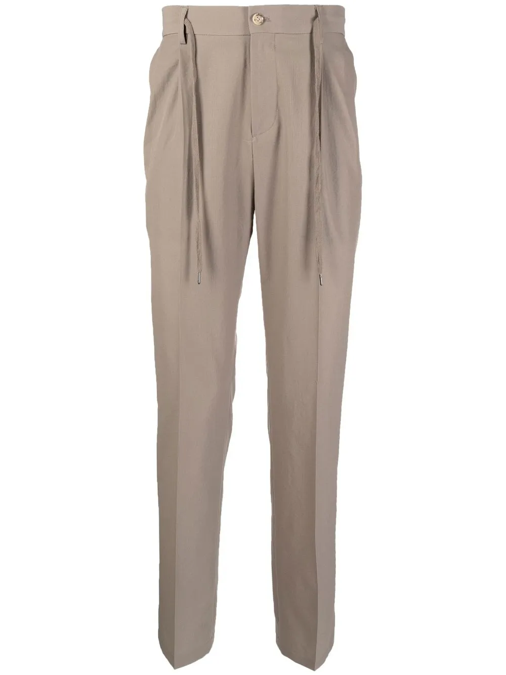 

Man On The Boon. double-pleat drawstring trousers - Brown
