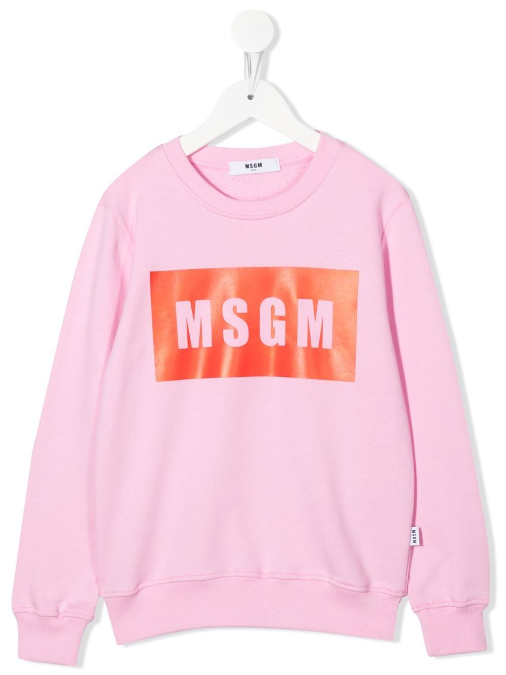 

MSGM Kids sudadera con logo estampado - Rosado