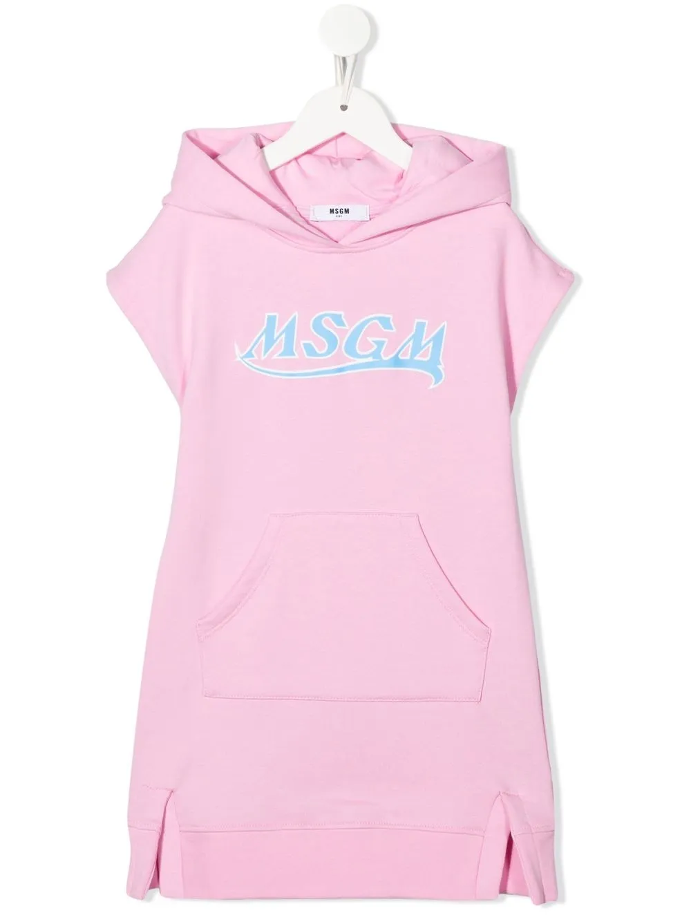 

MSGM Kids vestido tipo hoodie con logo estampado - Rosado