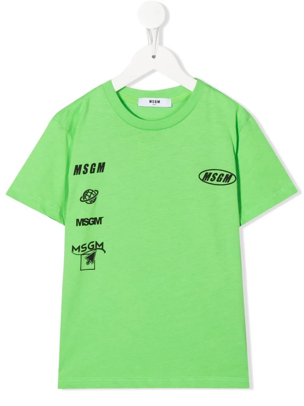 

MSGM Kids playera con múltiples logos - Verde