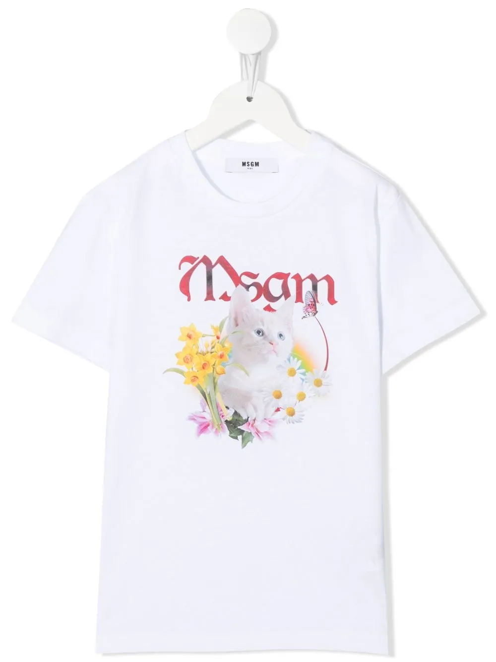 

MSGM Kids playera con estampado gráfico - Blanco