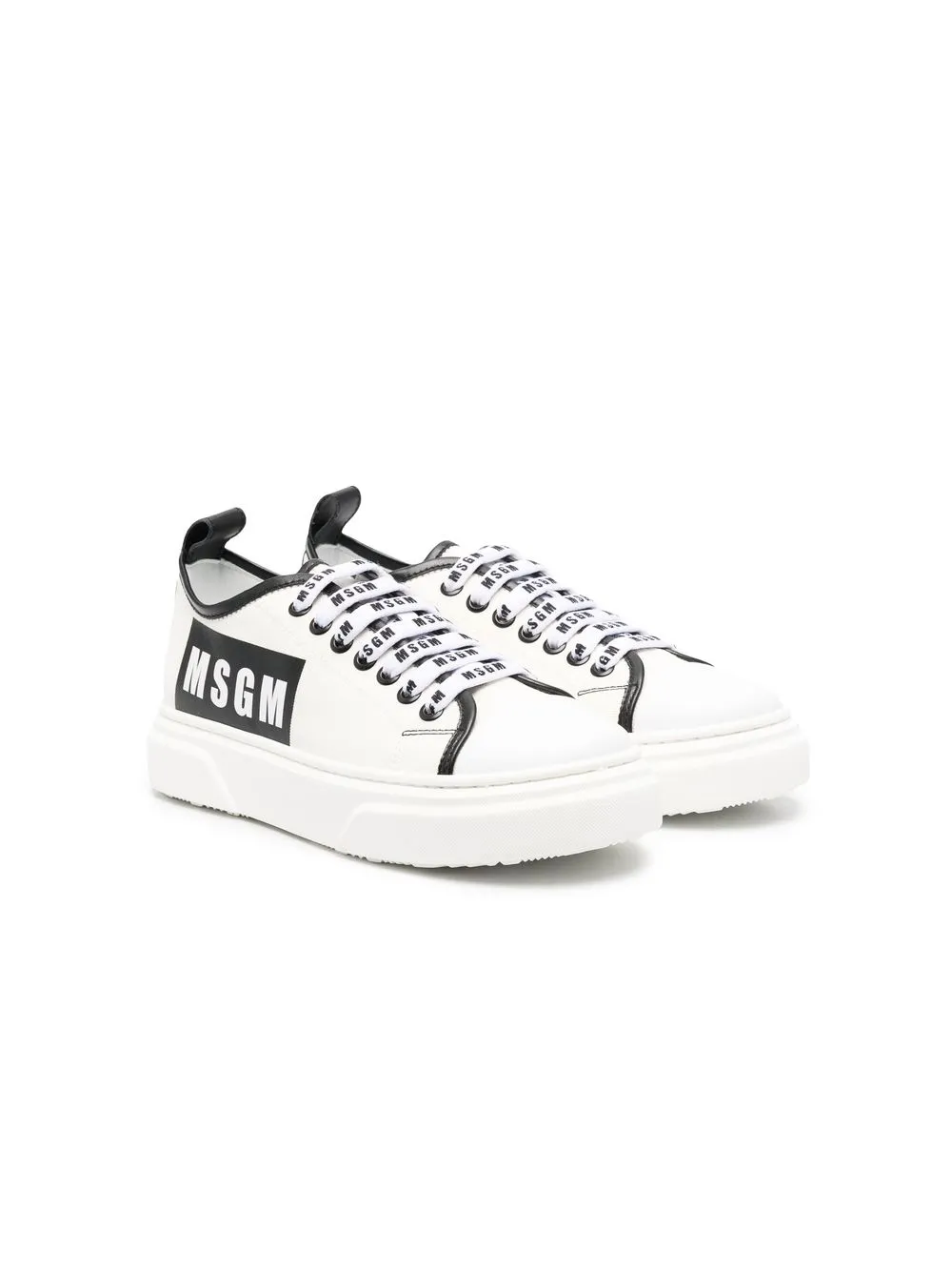 

MSGM Kids TEEN logo low-top sneakers - White