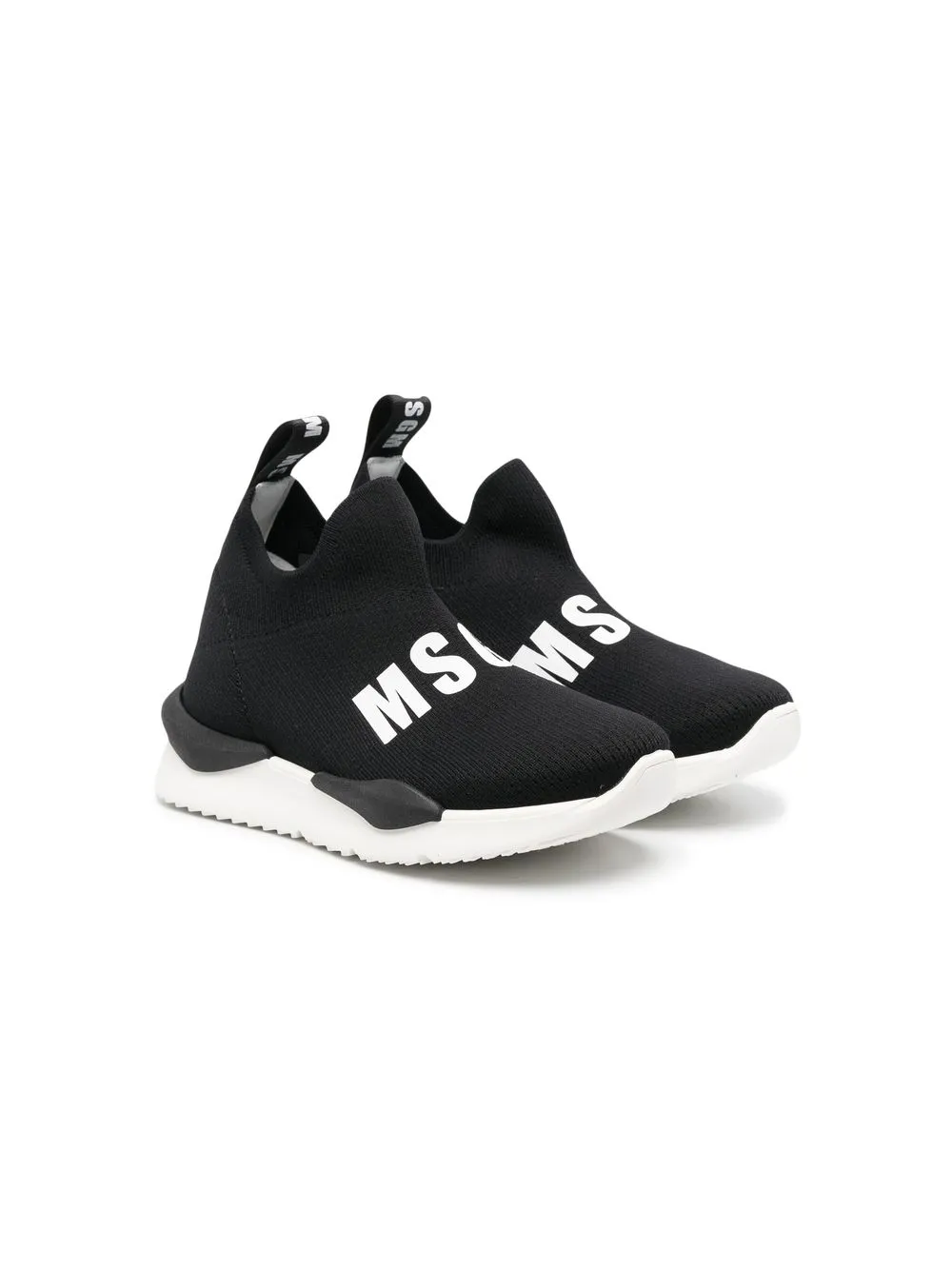 

MSGM Kids logo-print leather sneakers - Black