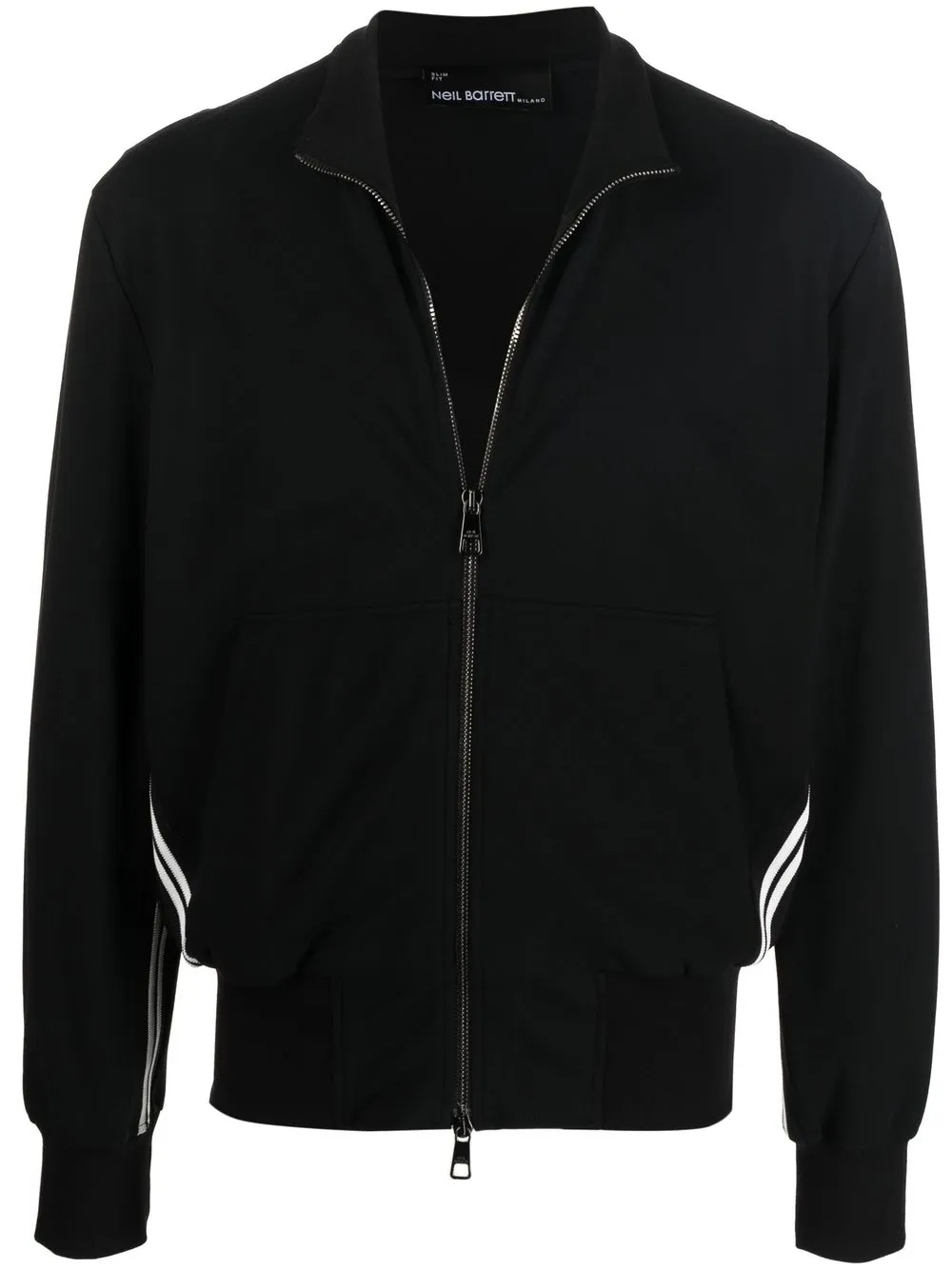 

Neil Barrett extra fine tubular track jacket - Black