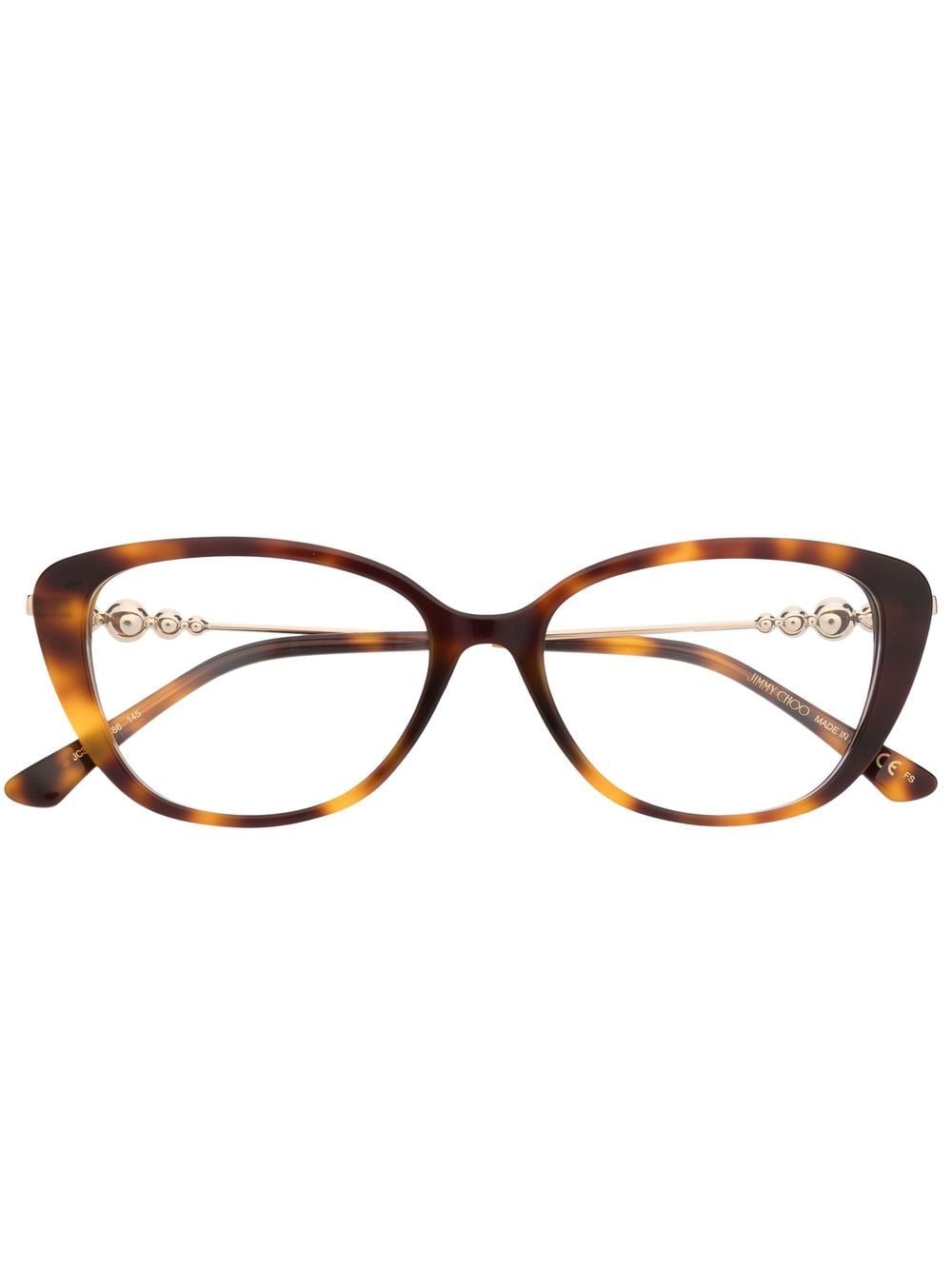 jimmy choo eyewear lunettes de vue à monture papillon - marron