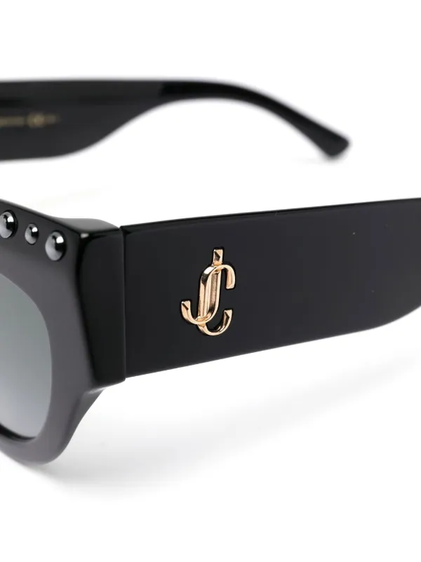 JIMMY CHOO ブラック キャットアイ サングラス 送料無料】 ジミー