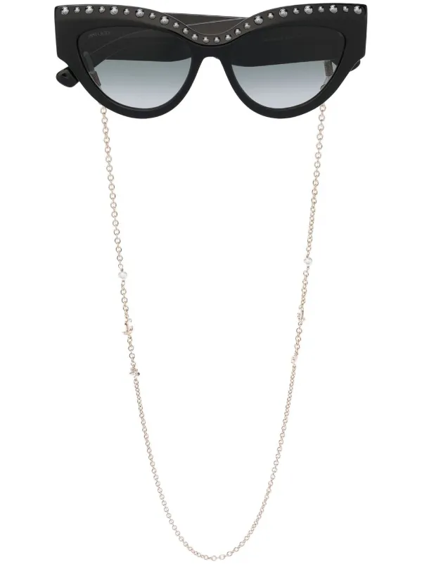 JIMMY CHOO ブラック キャットアイ サングラス