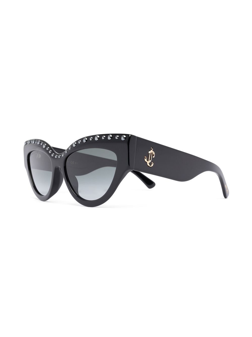 Jimmy Choo Eyewear Zonnebril met cat-eye montuur - Zwart