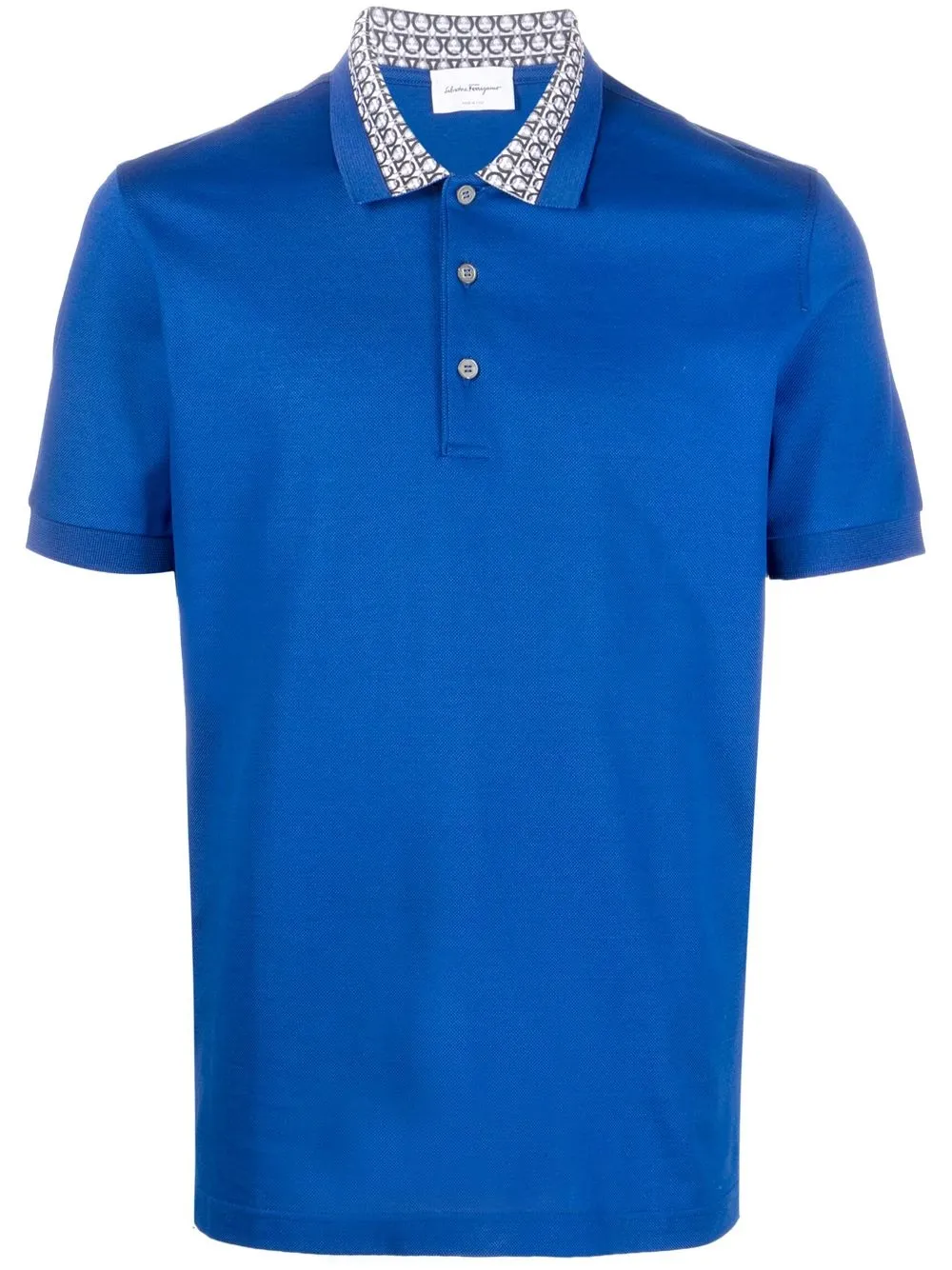 

Salvatore Ferragamo camisa tipo polo con ribete Gancini - Azul