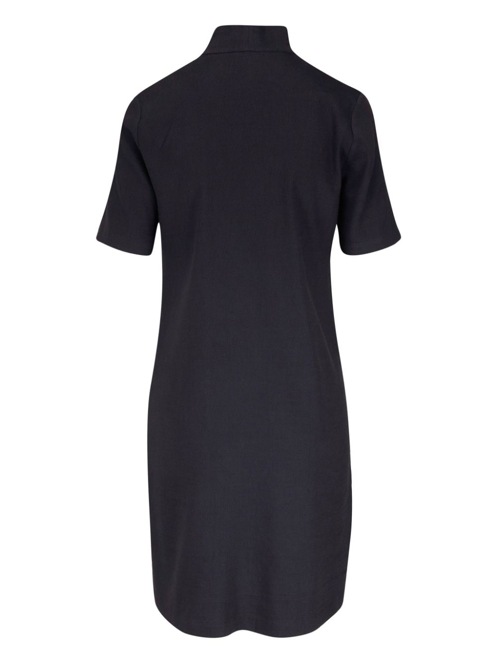 Shop Peter Cohen Polo-collar Short-sleeve Minidress In Black