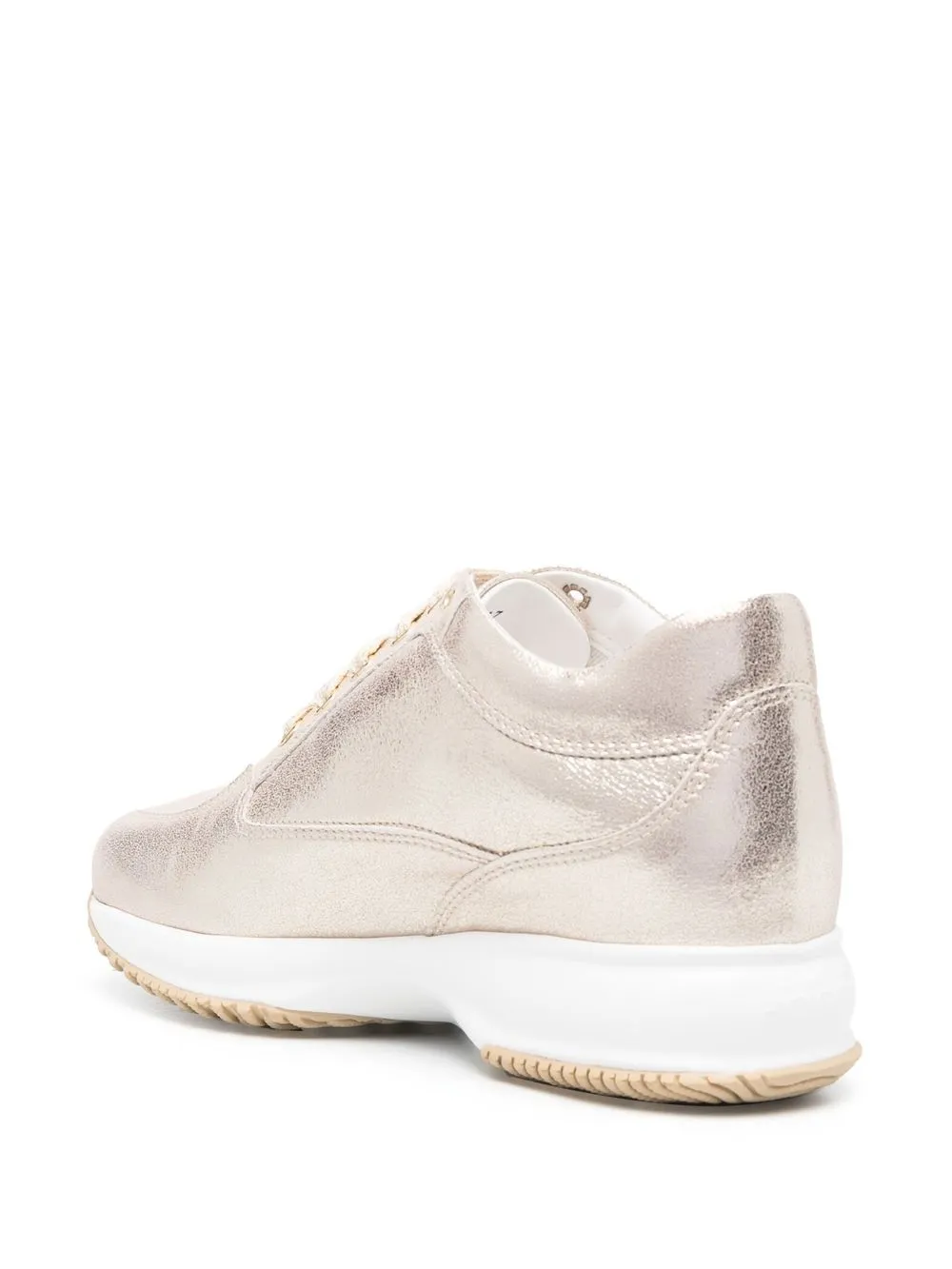 Hogan Interactive Metallic Low-top Sneakers In Neutrals