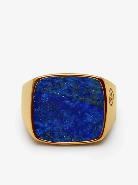 Nialaya Jewelry blue lapis signet ring