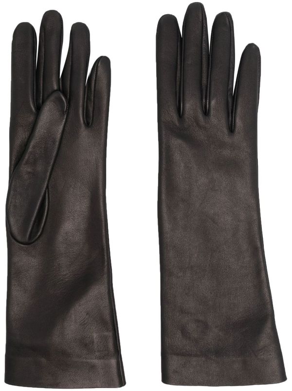 mid length leather gloves