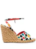 Saint Laurent Paloma wedge espadrille sandals - White