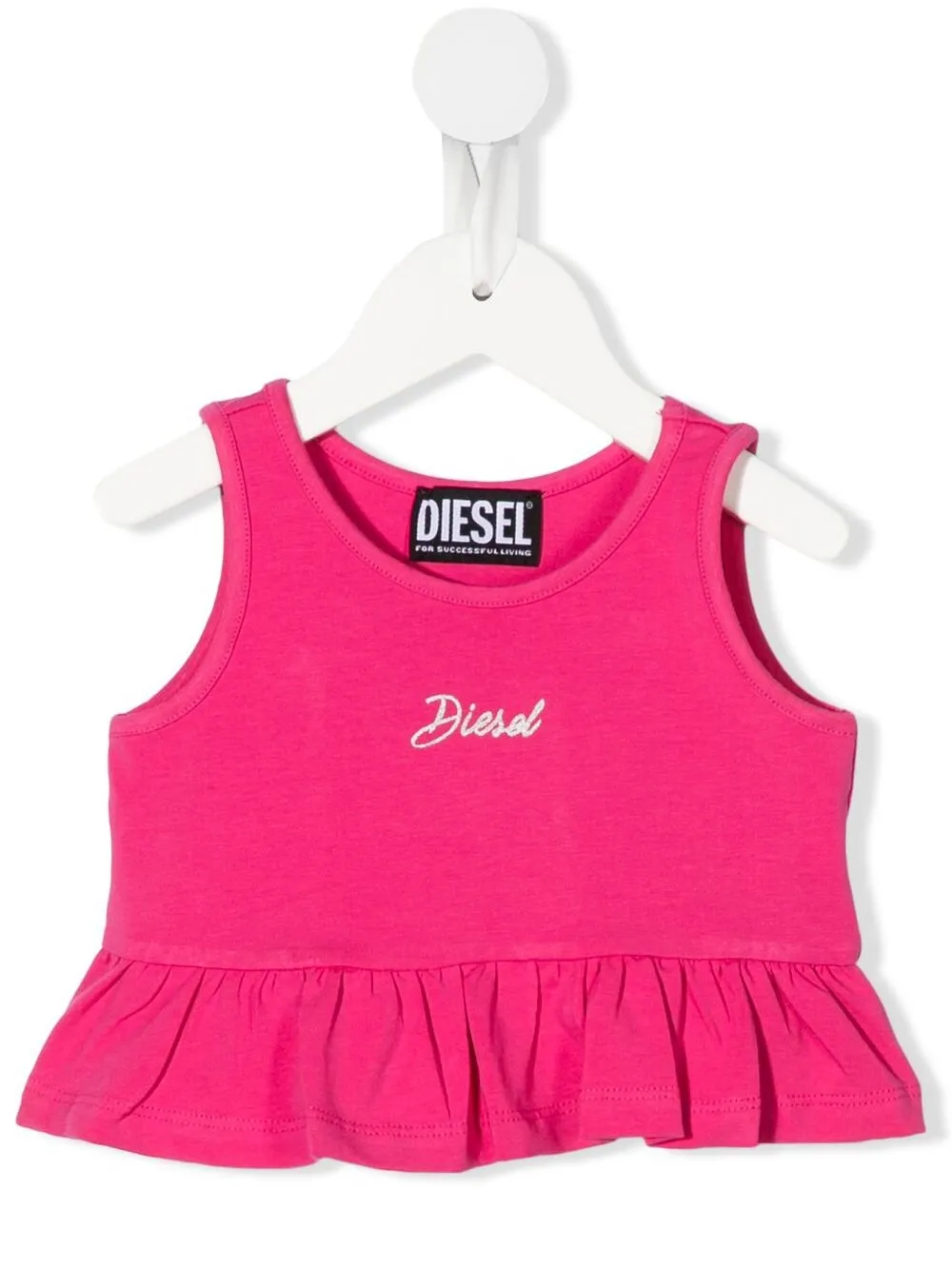 

Diesel Kids top Be Brave con peplum - Rosado