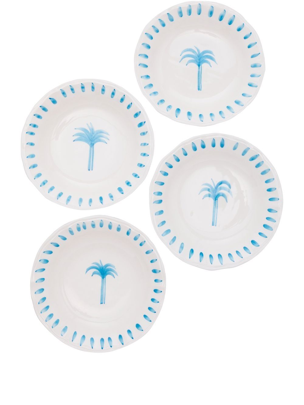 

Les-Ottomans The Palms set of four ceramic soup bowls - Neutrals