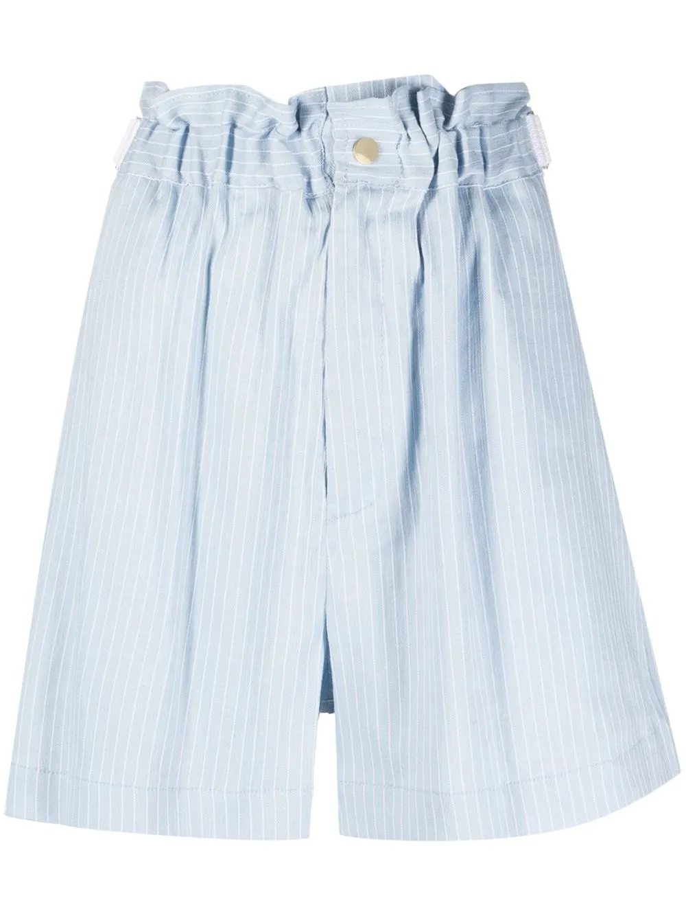 

Merci pinstripe paperbag-waist shorts - Blue