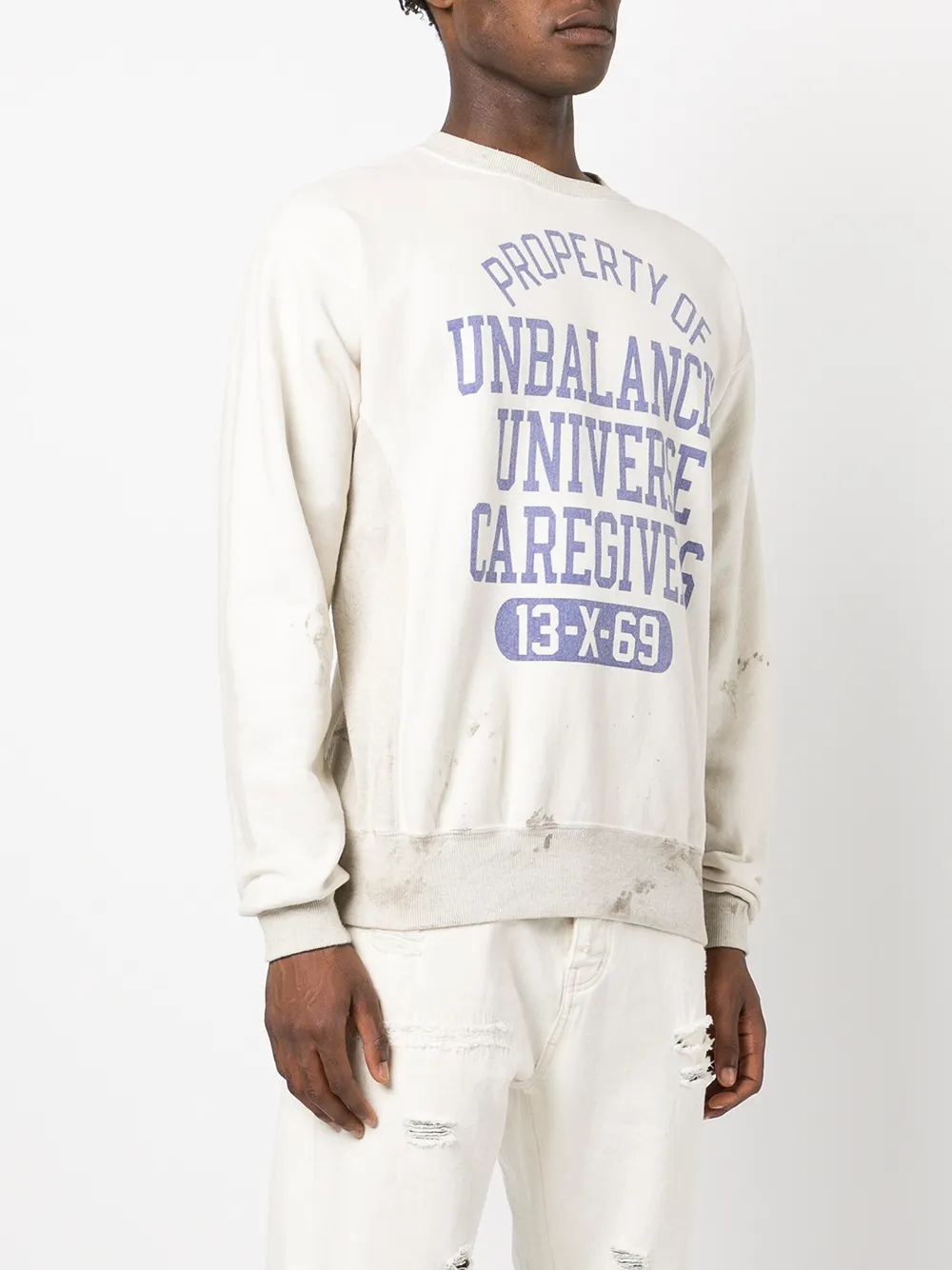 SAINT MXXXXXX Sweater met grafische print Wit