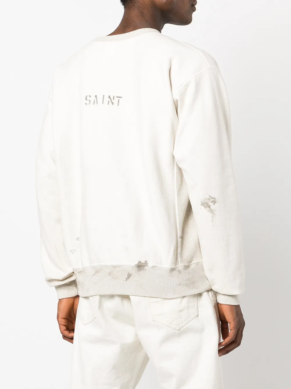 SAINT MXXXXXX Sweater met grafische print Wit