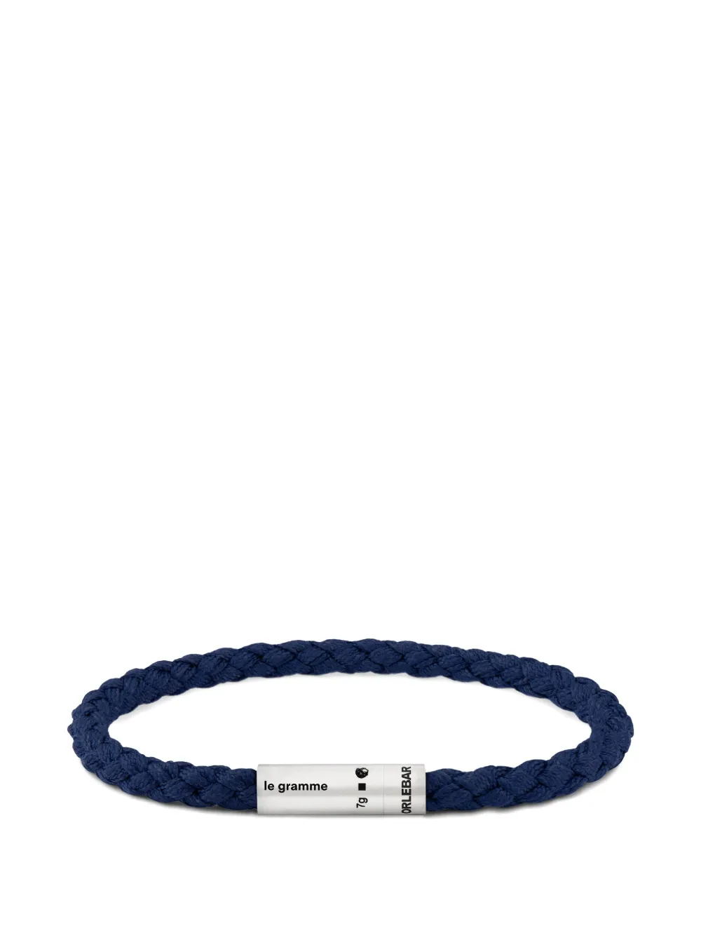 Le Gramme x Orlebar Brown Le 7g Cable engraved-logo bracelet