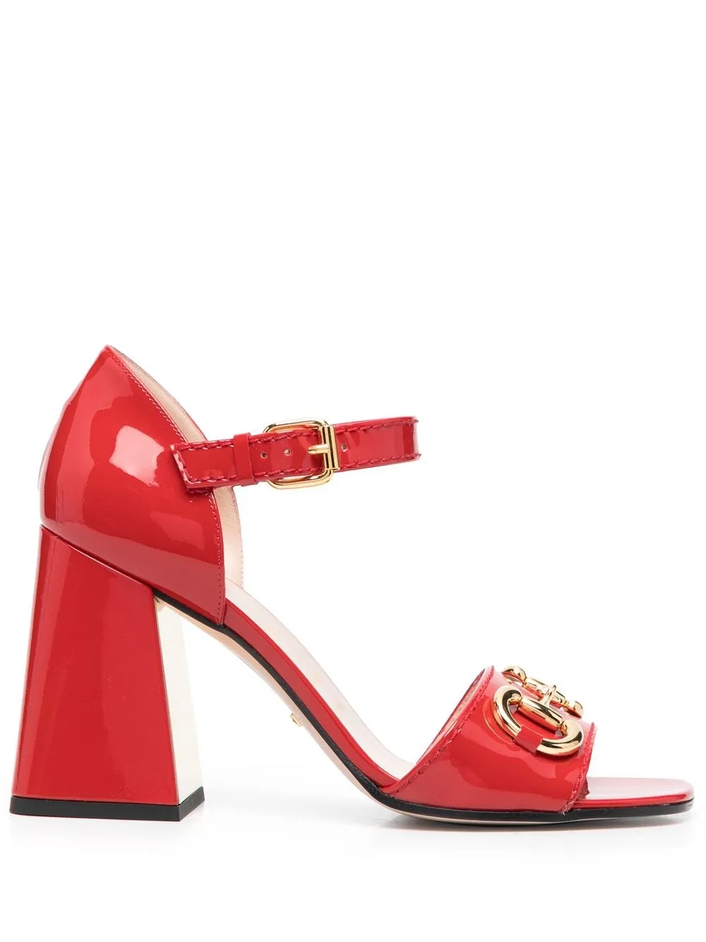 

Gucci sandalias abiertas con detalle Horsebit - Rojo