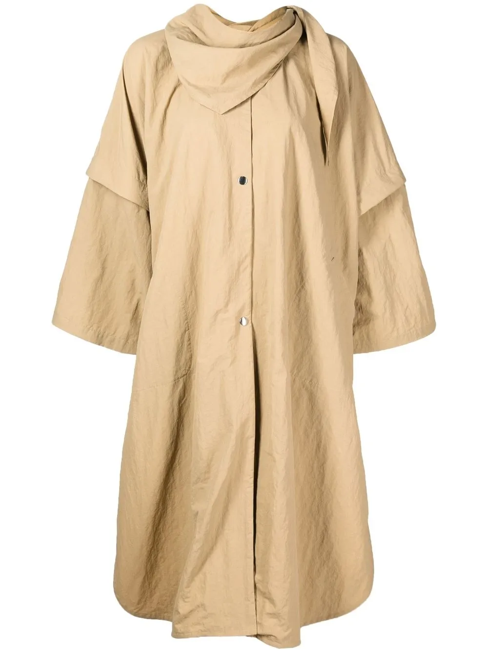 

Muller Of Yoshiokubo padded panel single-breasted coat - Brown