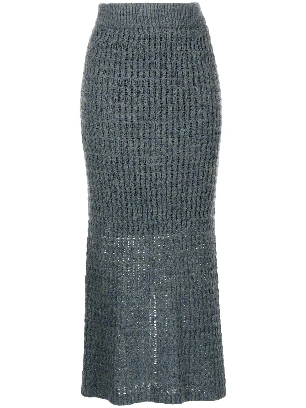 

Muller Of Yoshiokubo knitted midi skirt - Blue