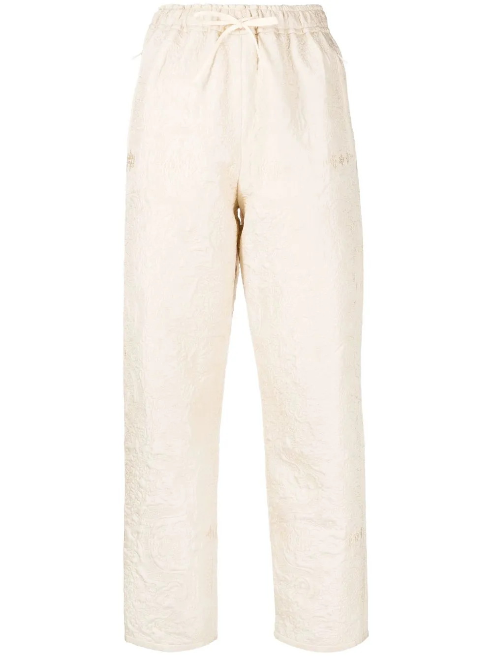 

Muller Of Yoshiokubo jacquard straight-leg trousers - Neutrals