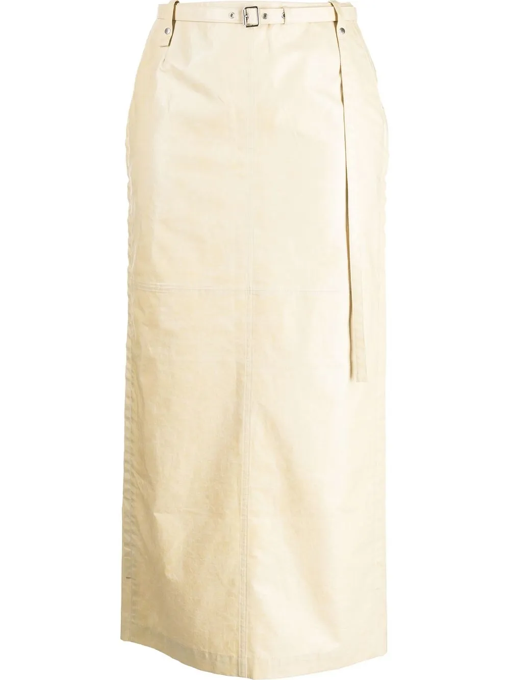 

Muller Of Yoshiokubo belted midi skirt - Yellow