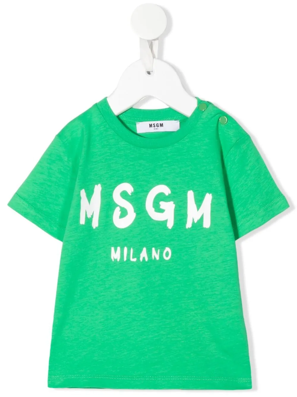

MSGM Kids logo print T-shirt - Green