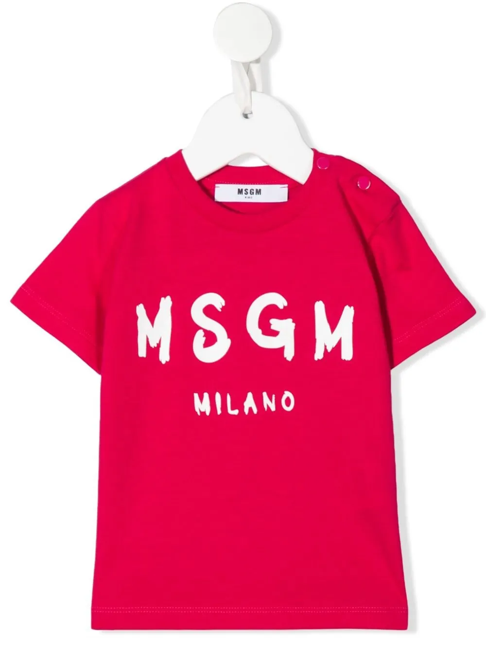 

MSGM Kids logo print T-shirt - Pink