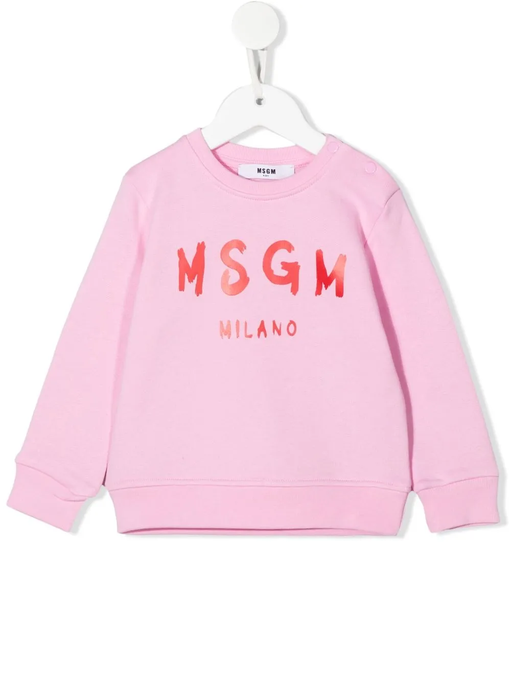 

MSGM Kids suéter con logo estampado - Rosado