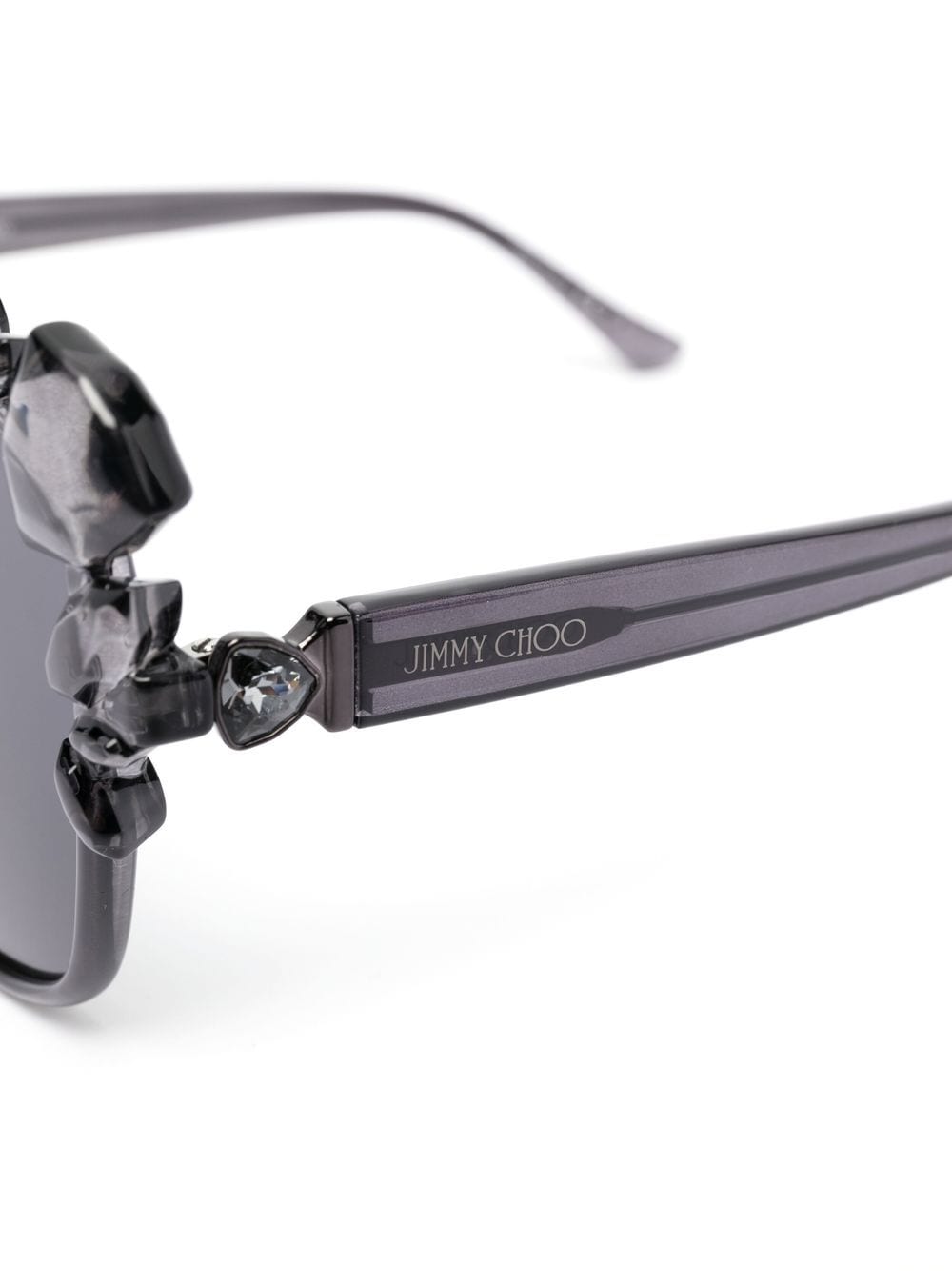Shop Jimmy Choo Cat-eye Tinted Sunglasses In Grey