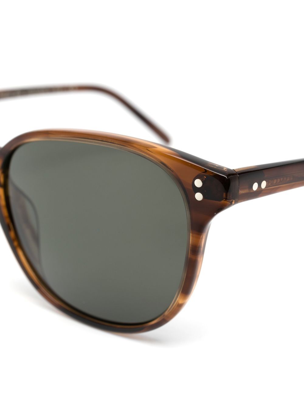 Shop Oliver Peoples Fairmont Sun Round-frame Sunglasses In Brown