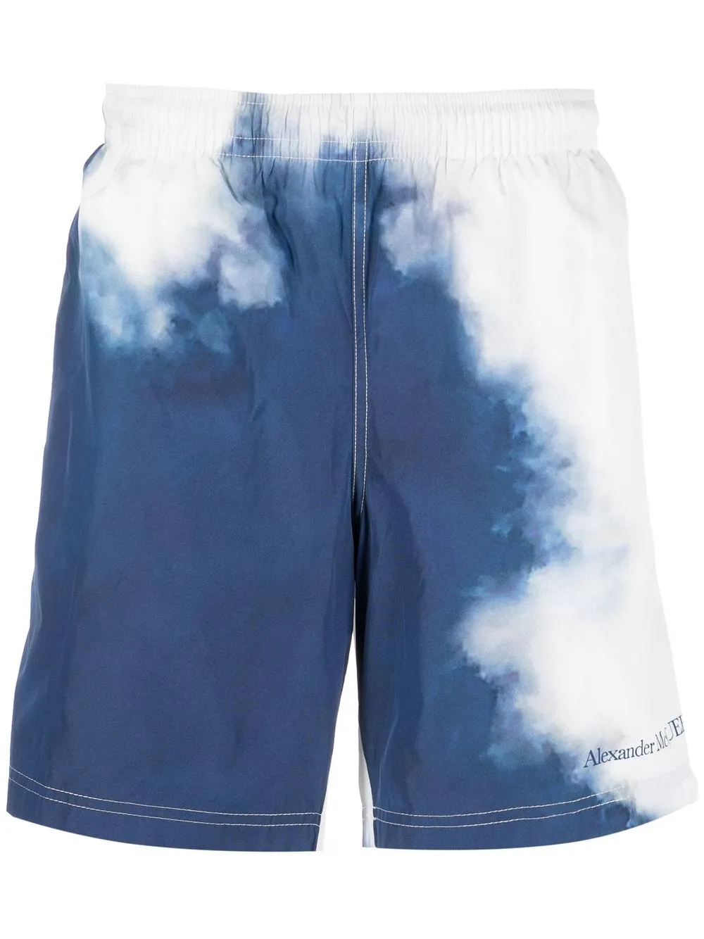 

Alexander McQueen shorts de playa con diseño de dos tonos - Azul